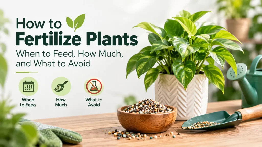 How to fertilize plants with guidance on when to feed and how much fertilizer to use