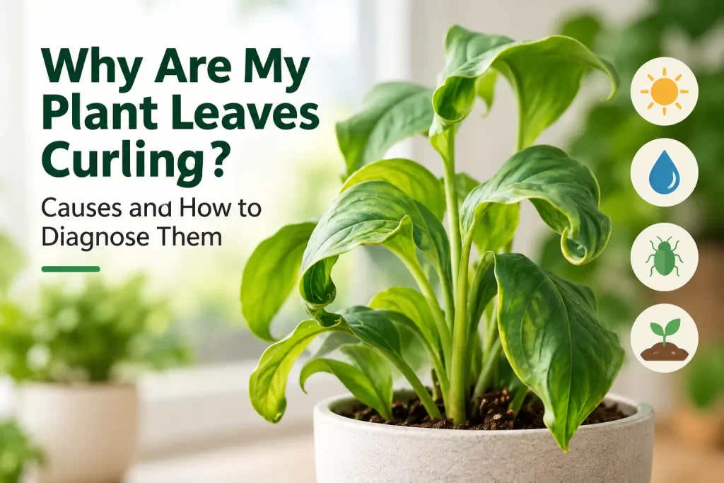 Why are my plant leaves curling and common causes